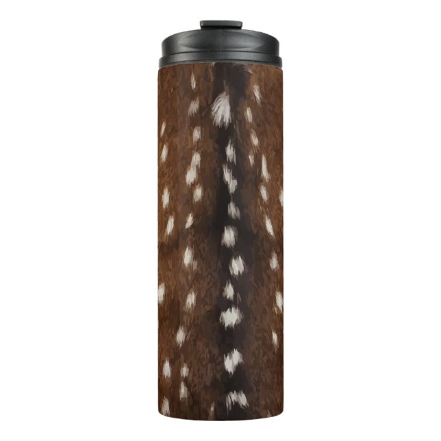 Vintage Exotic Axis Deer Hide Print Thermal Tumbler (Front)