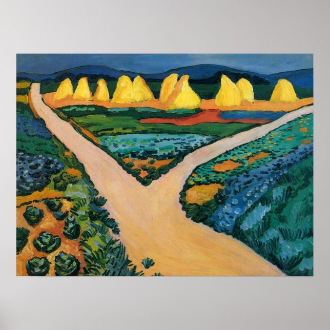 Vintage Expressionism, Vegetable Fields by Macke Poster (Front)