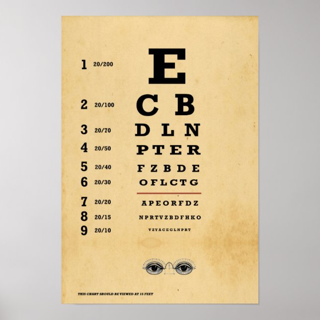 Vintage Eye Chart Illustration (Front)