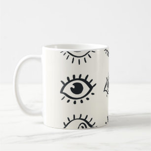 Vintage Eye Doodles: Trendy Sketches Coffee Mug