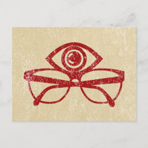 Vintage Eye & Eyeglasses Postcard