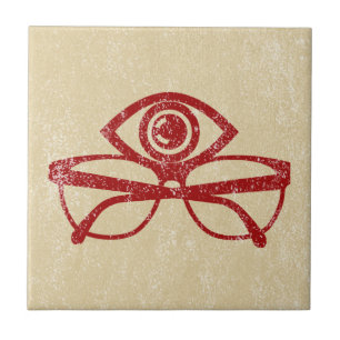 Vintage Eye & Eyeglasses Tile