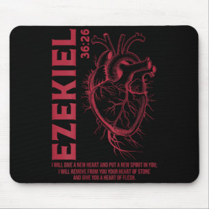 Vintage Ezekiel 36-26 Heart Of Flesh Bible Verse C Mouse Mat