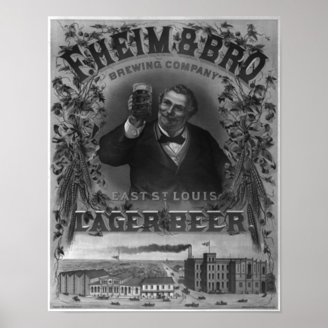 Vintage F Heim and Brothers Brewing Company Print (Front)