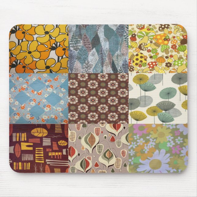 vintage fabric mouse mat (Front)
