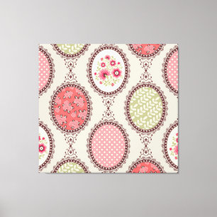 Vintage Fabric: Patchwork Seamless Design. Canvas Print