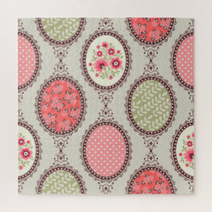 Vintage Fabric: Patchwork Seamless Design. Jigsaw Puzzle