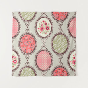 Vintage Fabric: Patchwork Seamless Design. Tapestry
