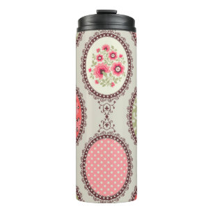 Vintage Fabric: Patchwork Seamless Design. Thermal Tumbler