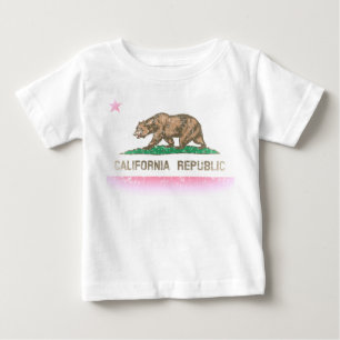 Vintage Fade California Republic Flag Baby T-Shirt
