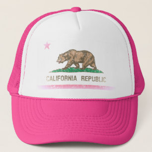 Vintage Fade California Republic Flag Trucker Hat