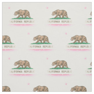 Vintage Fade Flag of California Republic Fabric