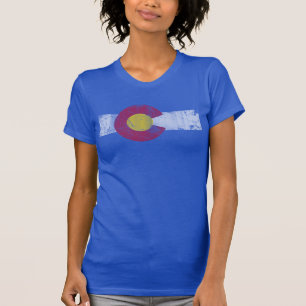 Vintage Fade State Flag of Colourful Colorado T-Shirt