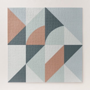 Vintage Faded Geometry Mid-Century Modern Puzzle