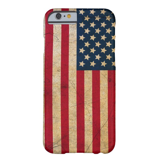 Vintage Faded Old US American Flag Antique Grunge Case-Mate iPhone Case (Back)