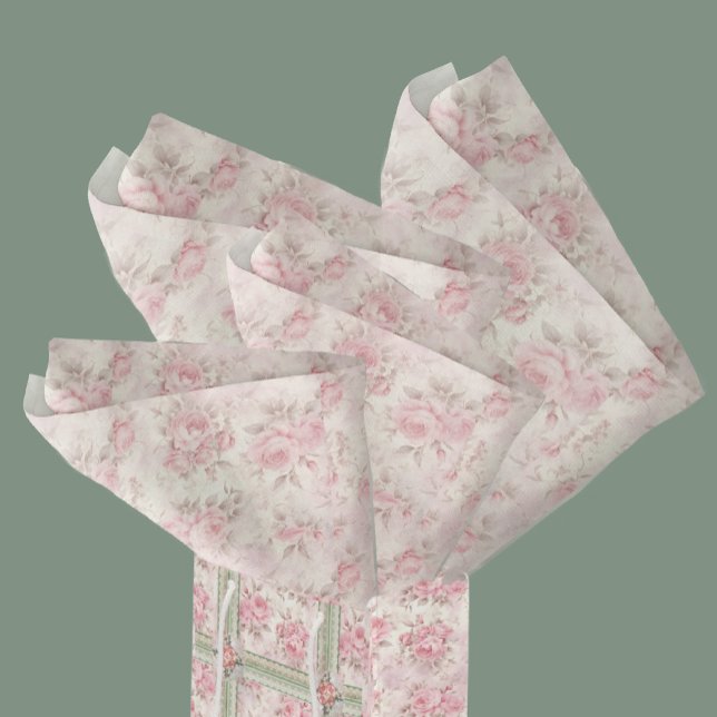 Vintage Faded Roses All Occasion  Tissue Paper (The perfect finish, faded roses tissue paper!)