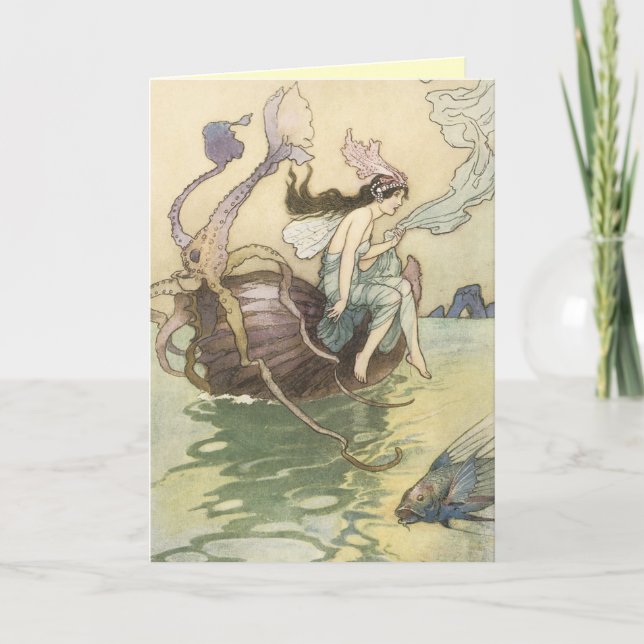 Vintage Faerie Greeting Card (Front)