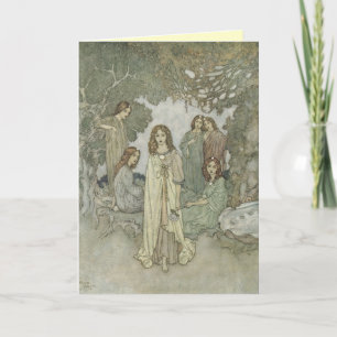 Vintage Faerie Greeting Card