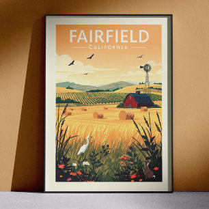 Vintage Fairfield California Poster
