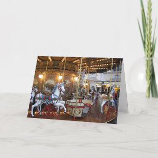 Vintage Fairground Carousel Card