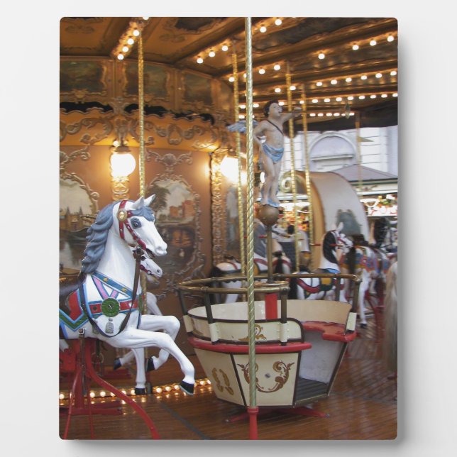 Vintage Fairground Carousel Plaque (Front)