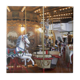 Vintage Fairground Carousel Tile