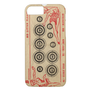 Vintage fairground targets with bullet holes iPhone 8/7 case