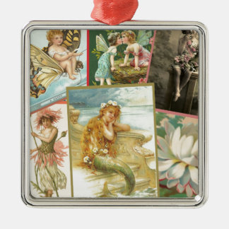 Vintage Fairies and Mermaids Metal Tree Decoration