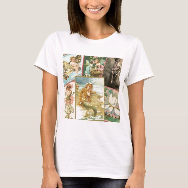 Vintage Fairies and Mermaids T-Shirt (Front)