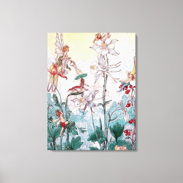 Vintage Fairies at Play Canvas Print (Front)