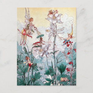 Vintage Fairies at Play Postcard