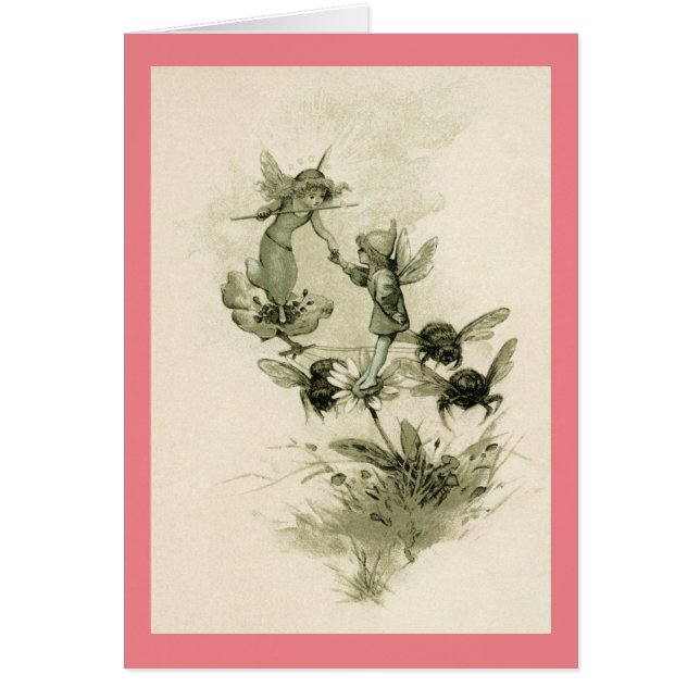 Vintage Fairies Birthday Card (Front)