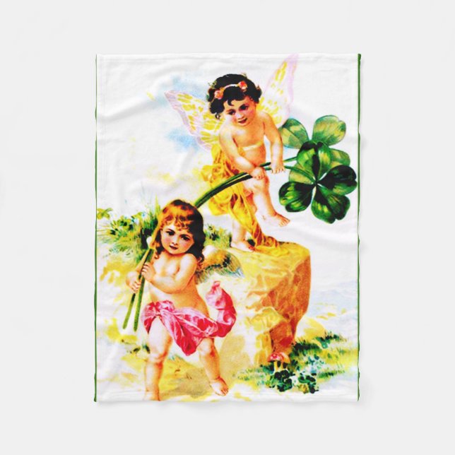 Vintage Fairies Fleece Blanket (Front)
