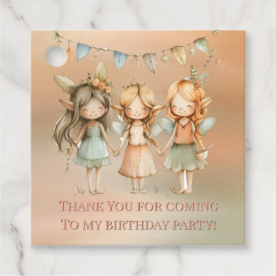 Vintage Fairies Girl Birthday Party Thank You Favour Tags