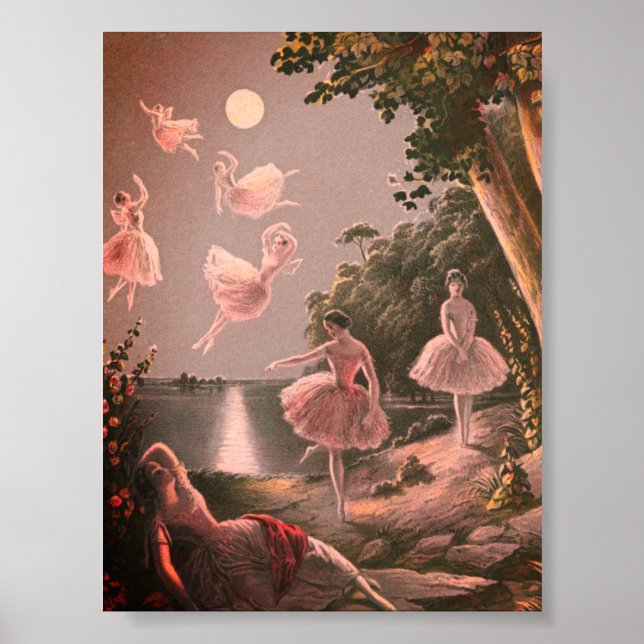 Vintage Fairies Painting Poster (Front)