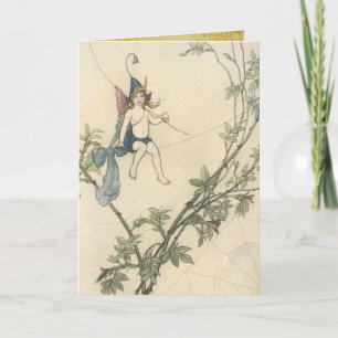 Vintage Fairy and a Spiderweb Card