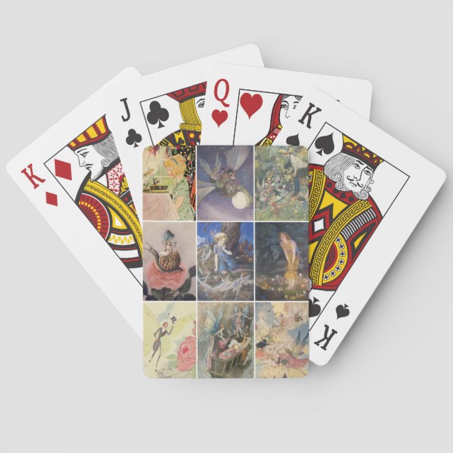 Vintage Fairy Art Illustrations Playing Cards (Back)