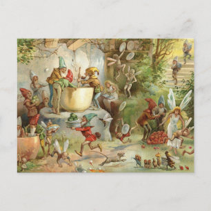 Vintage Fairy Feast Postcard