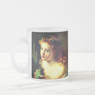 Vintage Fairy Frosted Glass Coffee Mug
