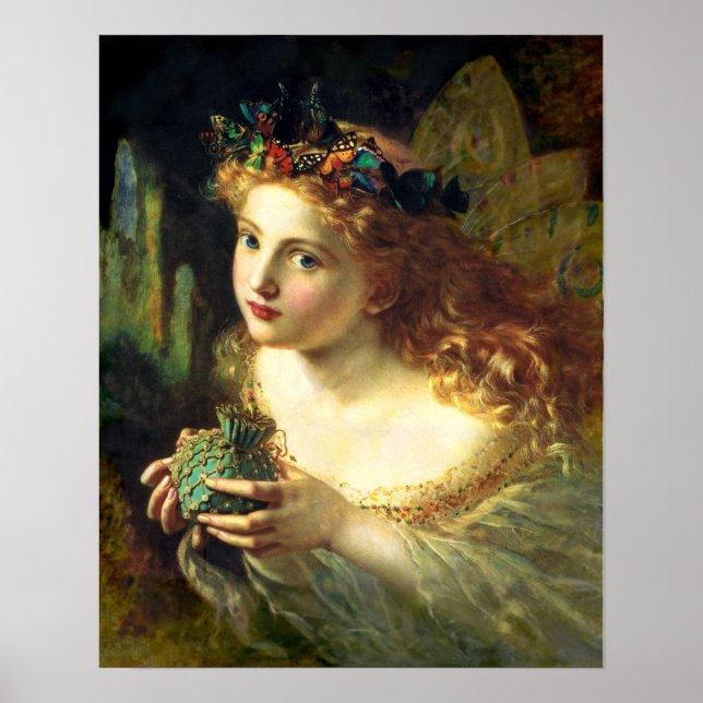 Vintage Fairy Girl by Sophie Gengembre Anderson Poster (Front)
