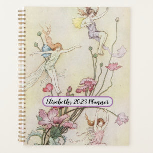Vintage Fairy Illustration, Retro Print Planner