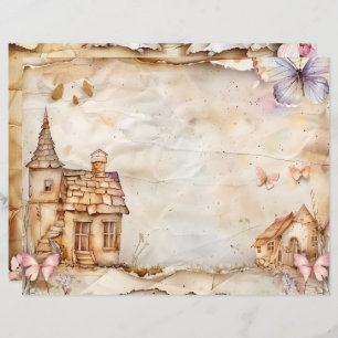 Vintage Fairy Junk Journal Scrapbook Paper