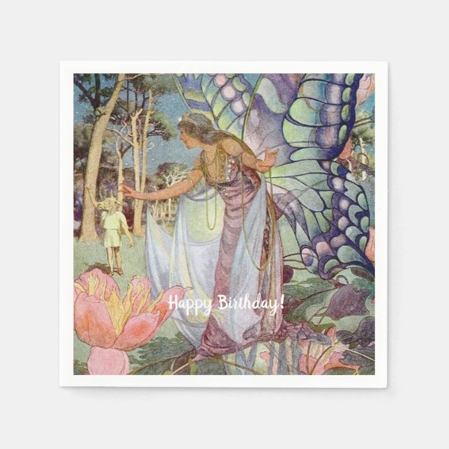 Vintage Fairy  Napkin (Front)