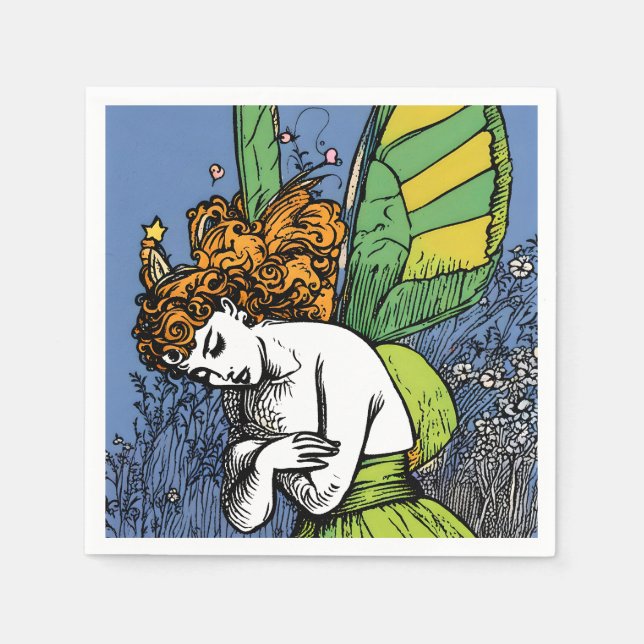 Vintage Fairy Napkin (Front)