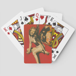 Vintage Fairy Pin-up Playing Cards