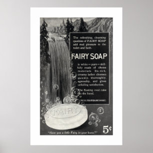 Vintage Fairy Soap Ad from 1916 Poster