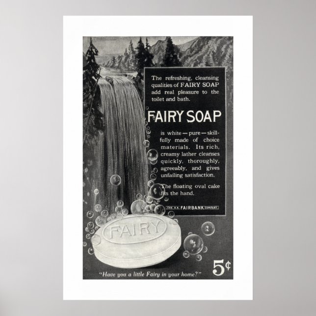 Vintage Fairy Soap Ad from 1916 Poster (Front)