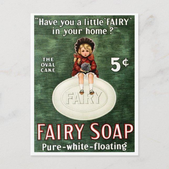 Vintage Fairy Soap Advertisement Postcard (Front)
