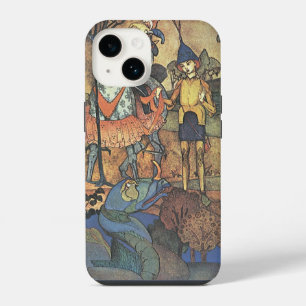 Vintage Fairy Tale, A Brave Knight and Dragon iPhone 14 Case
