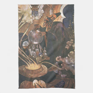Vintage Fairy Tale, Aladdin and the Magic Lamp Tea Towel